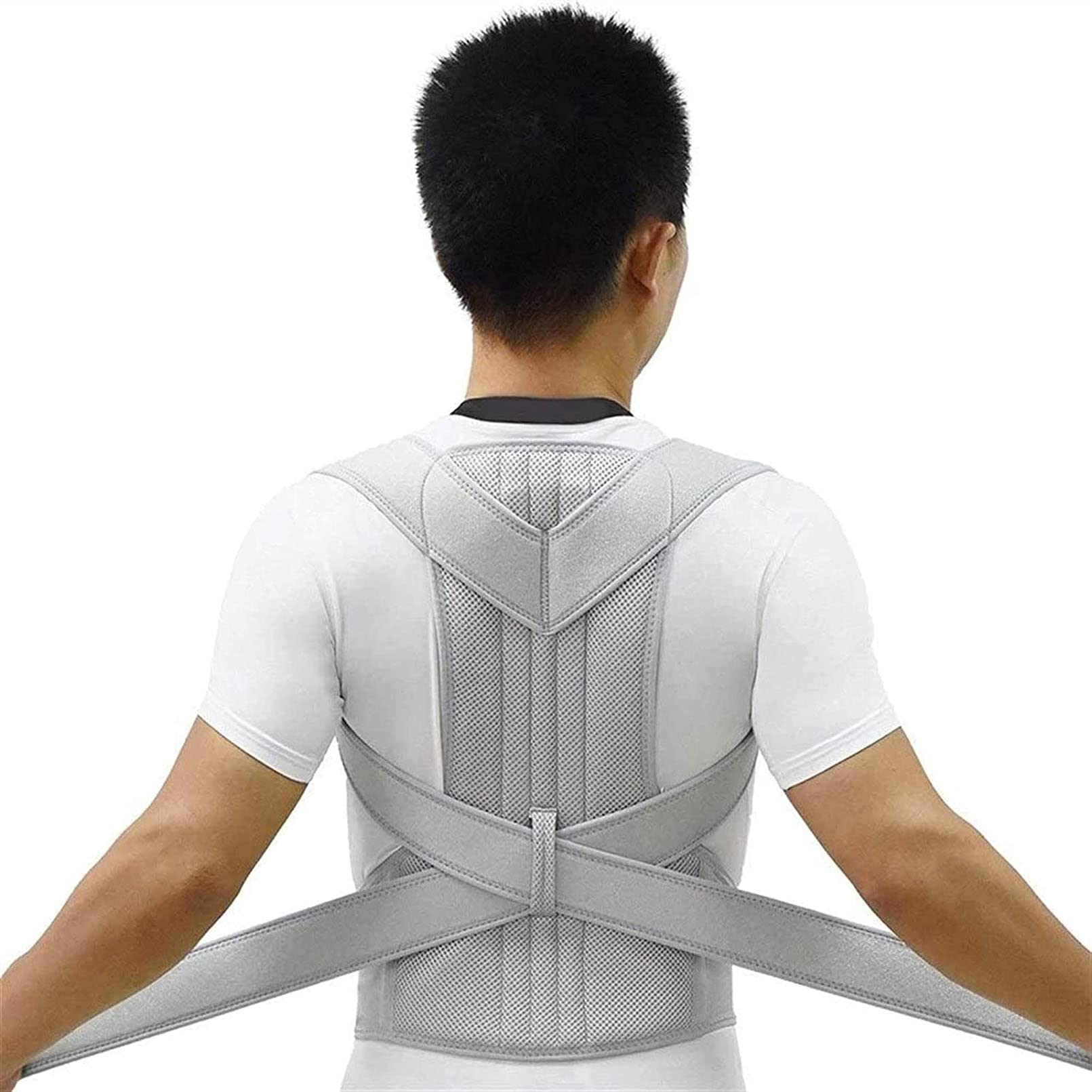 Corrector de Postura para Hombres Mujeres, Placa de Apoyo de Columna, Cinturón de corrección de Anti-kyphosis Unisex para Mejorar la Postura