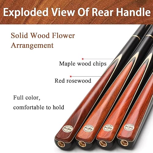 Miniatura 5 de Tacos de billar profesionales 57 pulgadas billar chino negro ocho taco de billar 0.394 in con caja adecuada para hombres y mujeres 34 estructura