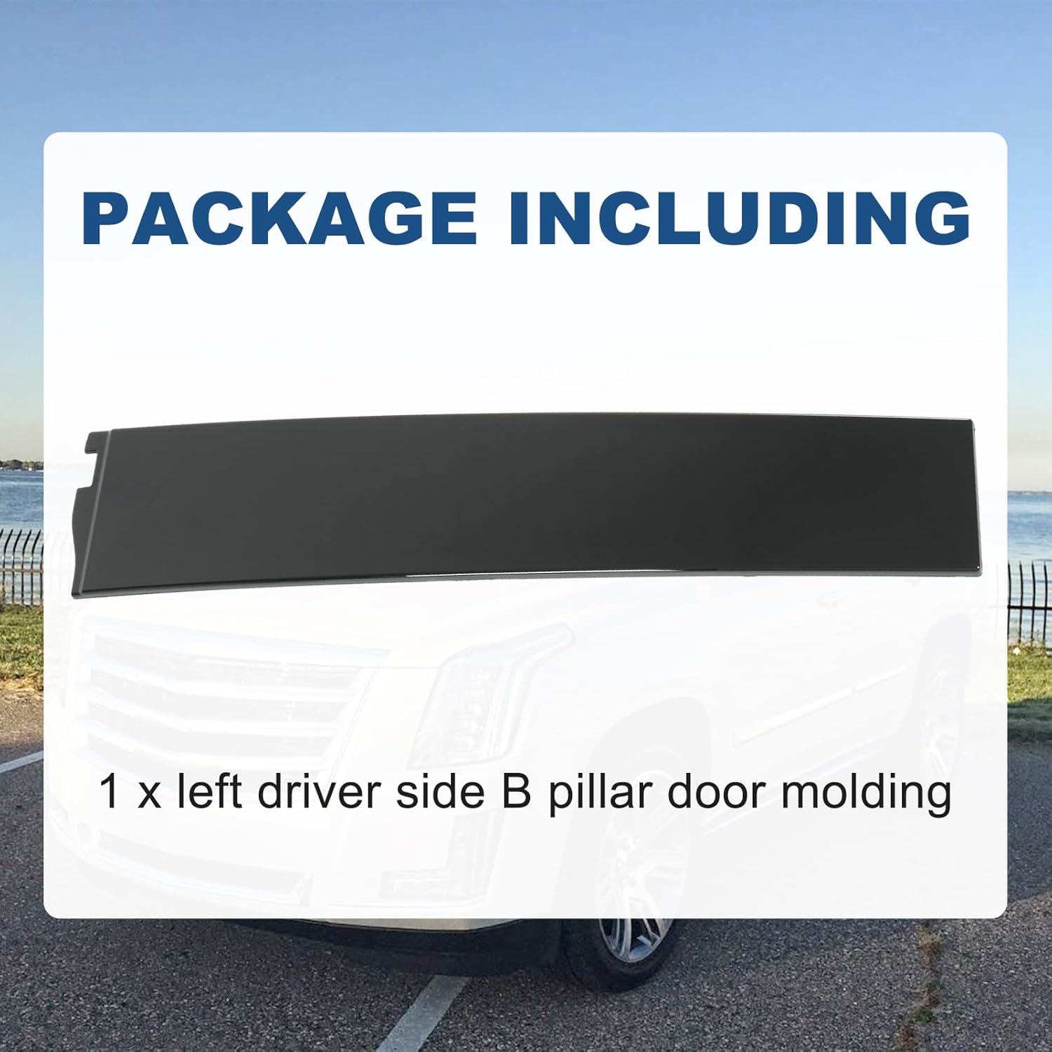 B Pillar Windshield Trim Door molding Left Replacement for Chevrolet Suburban/3500 HD,Chevy Tahoe,GMC Yukon/XL,Cadillac Escalade/ESV 2015 2016 2017 2018 84263146 926-243 (Driver Side) 1 Pack