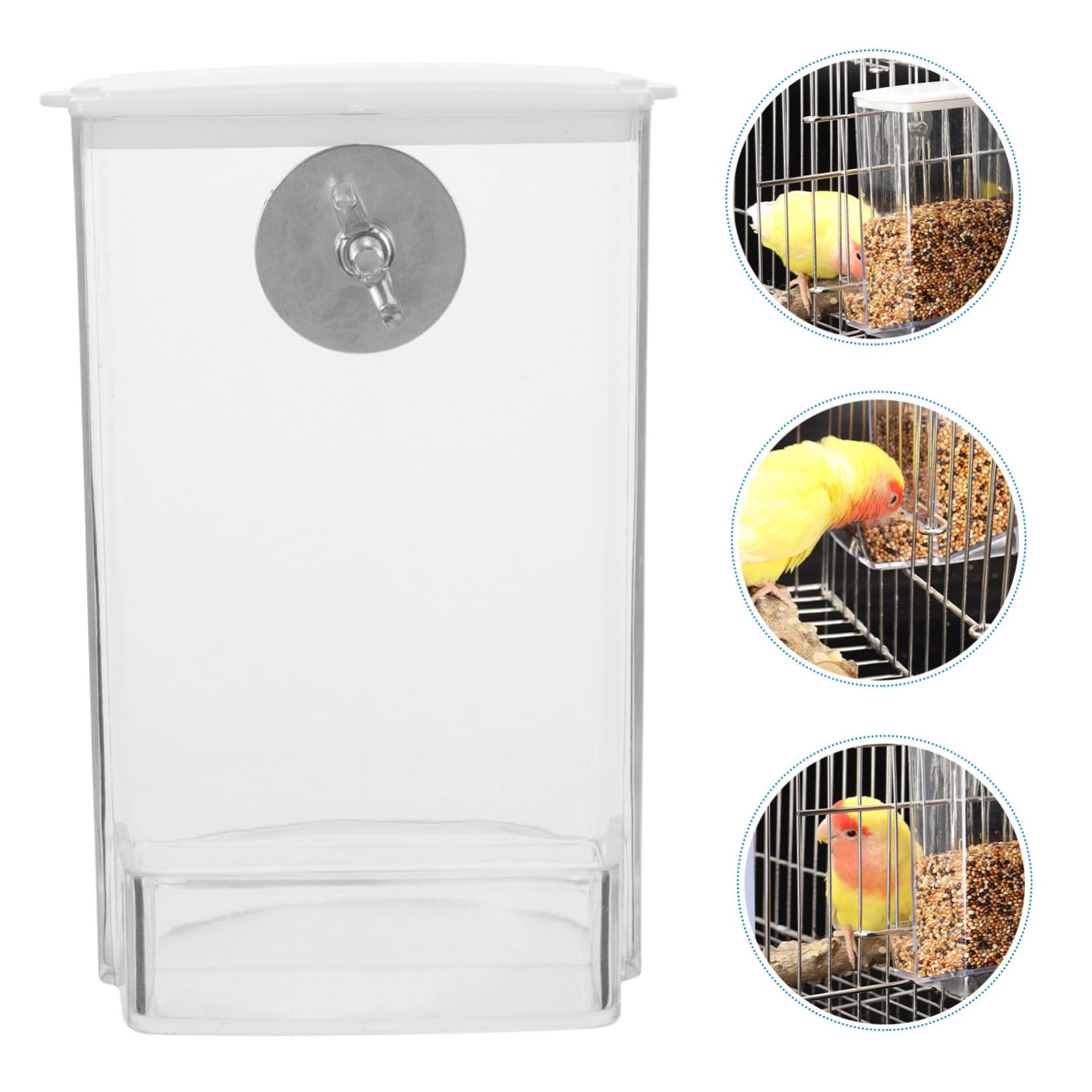 Yardwe 4 Pz Scatola Di Cibo Per Uccelli Gabbia Per Uccelli Alimentatore Automatico Porta Cibo Per Finestra Della Mangiatoia Per Mangiatoia Per Design Fibbia Pp