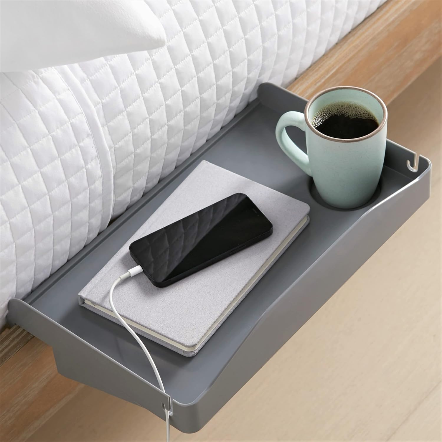 Modern Innovations Bedside Shelf for Bed, College Dorm Room, Bunk Bed