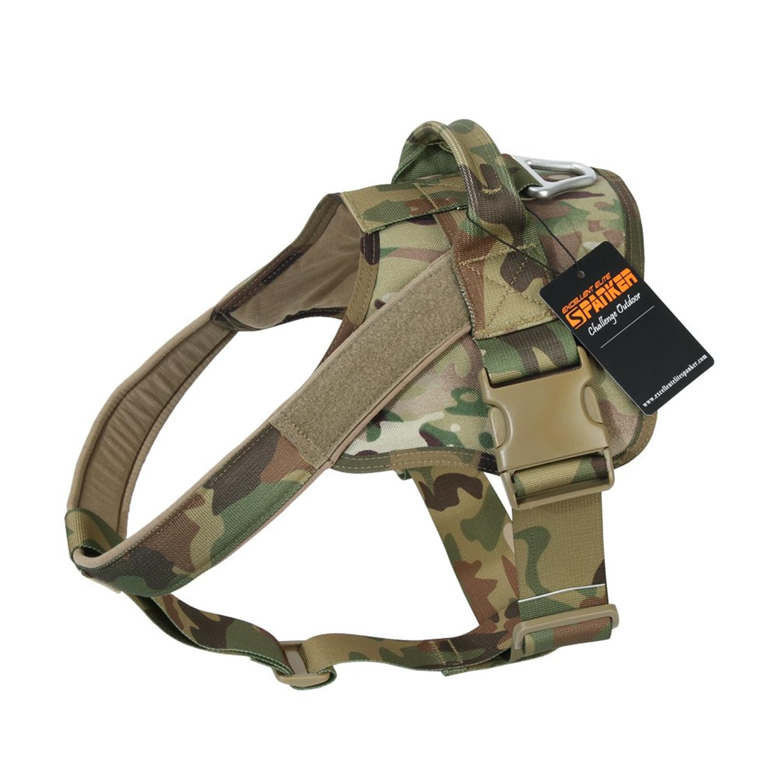 EXCELLENT ELITE SPANKER Arnés táctico para Perros Servicio de arnés Patrol K9 Chaleco para Perros Chaleco Militar para Perros Chaleco para Perros de Trabajo con asa(MCP-XS)