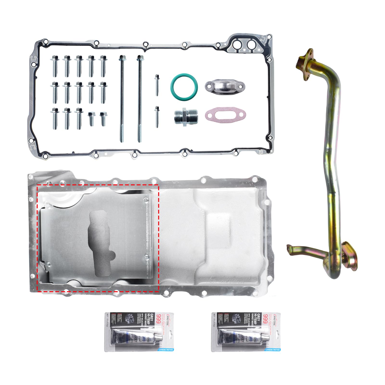 SUSUCAR 302-2 LS Swap Oil Pan Kit Low Profile for Chevy Camaro Nova G-body F-body LS1 LS2 LS3 4.8L 5.3L 5.7L 6.0L 6.2L