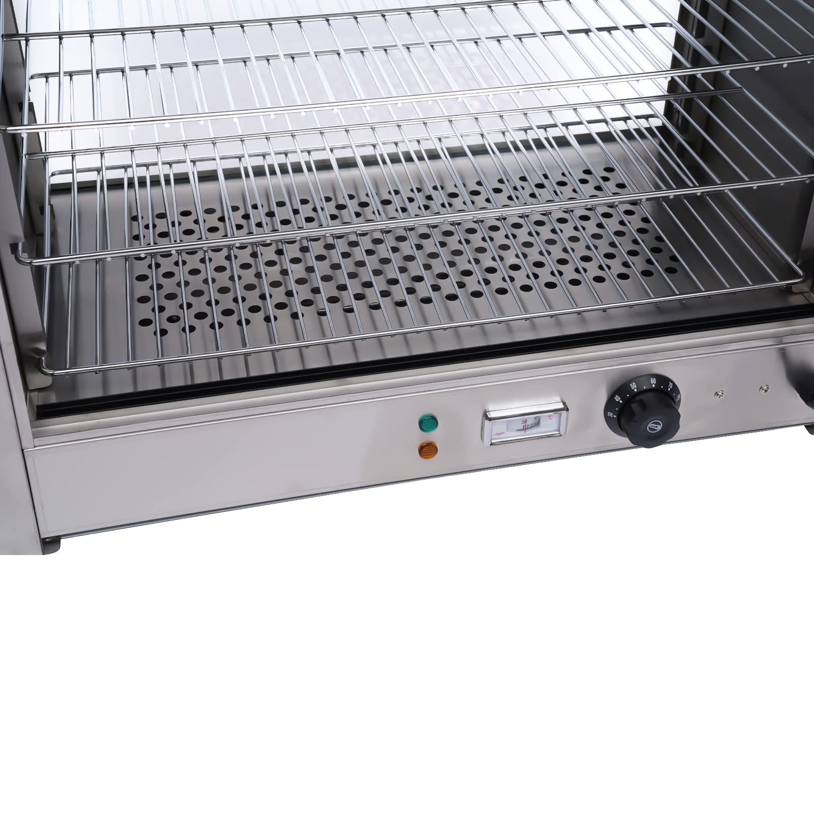 Vitrina de 4 pisos para mantener el calor, mostrador caliente, vitrina térmica, 30-85 °C, 220 V, con pinzas, vidrio comercial, caliente, pizza, restaurante, comedores