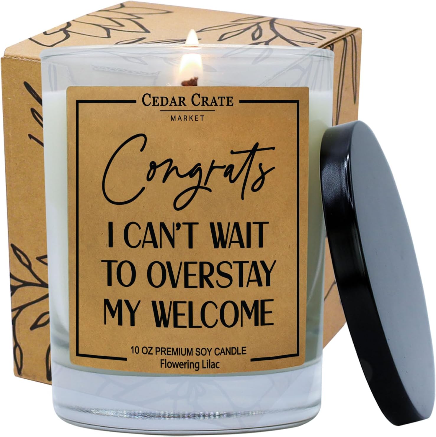 Cedar Crate Market House Warming Presents for New Home 2026, Funny Housewarming Candle, New Apartment Decor, New Gift Ideas for Women Men Friends, Couples, Unique Gifts, 100% Soy Wax, Made in USA