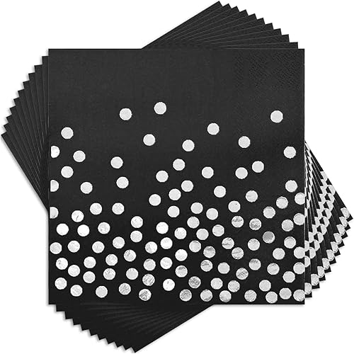 Miniatura 11 de Paquete de 100 servilletas desechables de cóctel verdes, servilletas de papel verde y dorado para boda, cumpleaños, aniversario, graduación