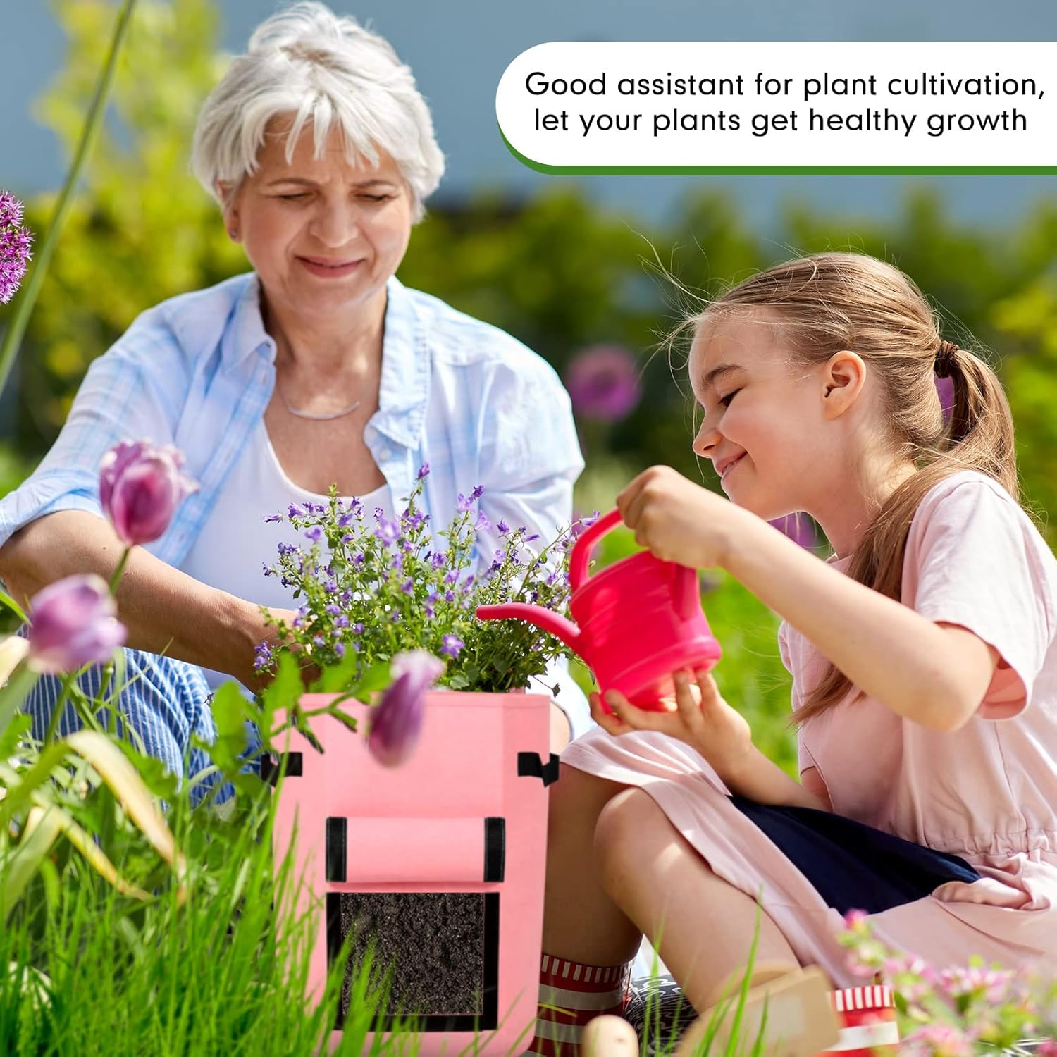 Yinder 20 Pcs 10 Gallon Potato Grow Bags with Flap and Handles Thickened Aeration Fabric Pots Garden Bags Potato Growing Containers Vegetable Garden Planter Bag for Plant Fruit(Bright Color)