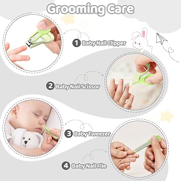 Baby Essentials Kit,19-in-1 Baby Shower Gifts & Registry Newborn Travel Kit