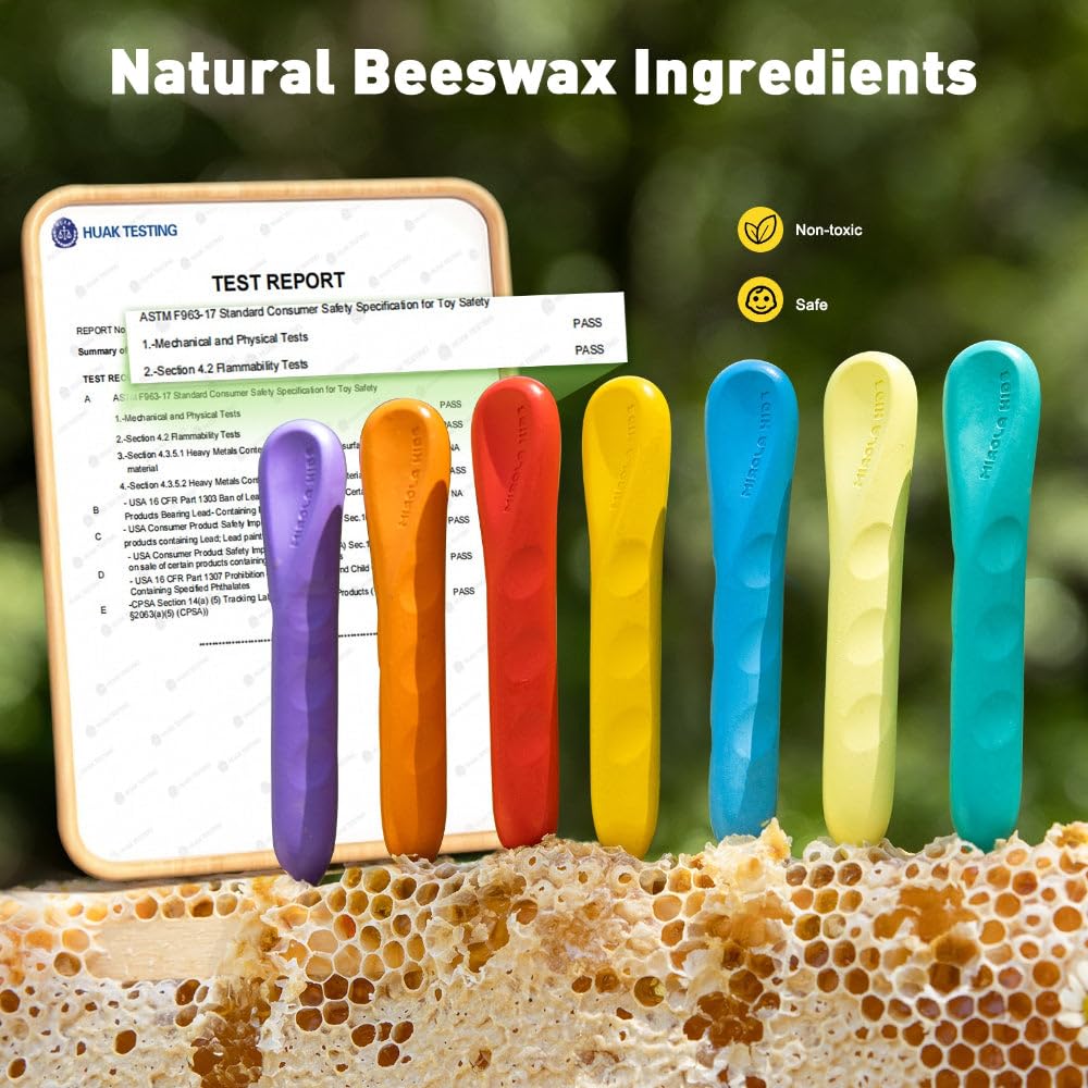 Jarmelo Mess Free EASY-GRIP BEESWAX CRAYONS-24 colors - Image 4 thumbnail