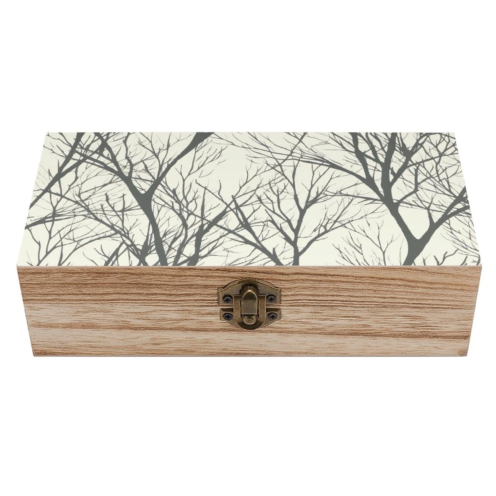 NTVOWPZO Wooden Storage Box Tree Branch Wood Gift Box with Hinged Lid Vintage Decorative Boxes Jewelry Memory Box for Jewelry Art Hobbies Home Storage Treasure Keepsake Gift