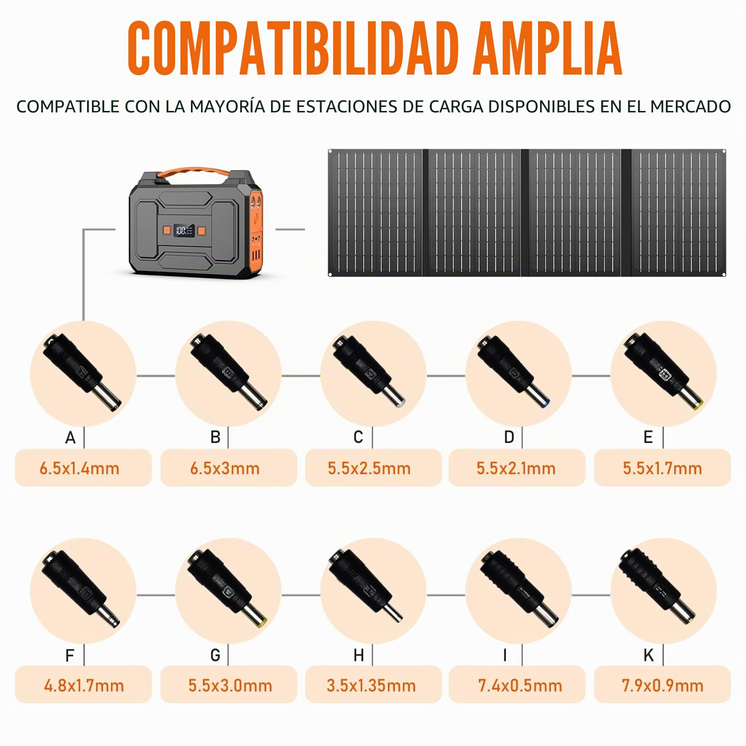 Powkey Powerstation Portátil Con Solarpanel 99Wh/27000mAh - 40W Faltable Solarpanel 100W Solargenerador Con 230V AC/18W USB-A/USB-C Para Wohnmobil Camping