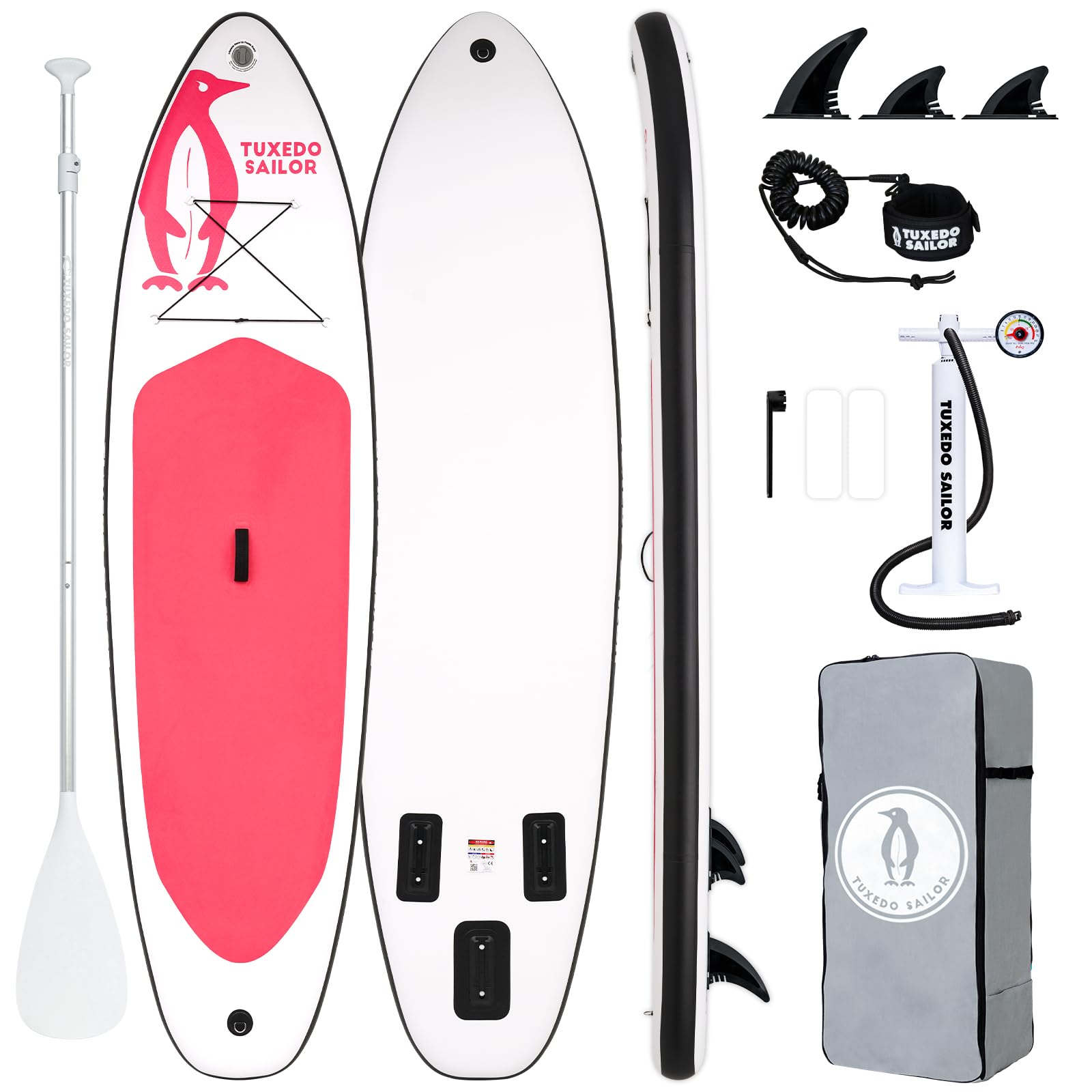 Tuxedo Sailor SUP Gonfiabile Adulti 320 cm Stand Up Paddle Board, Tavola da SUP Paddle Board con Accessori, Tavola Gonfiabile 2 Posti