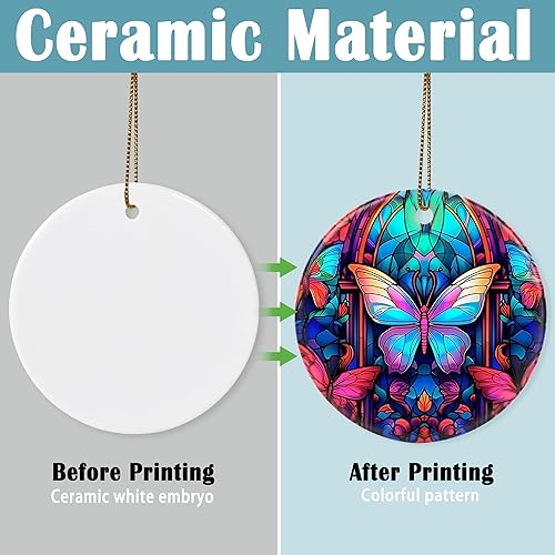 Miniatura 10 de Touber Adorno de gato 2023, adorno de Navidad 2023, decoración de Navidad, idea de regalo de vacaciones, recuerdo de reliquia, cerámica redonda,