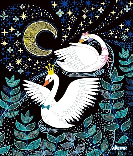 Miniatura 2 de Avenir 6301434 - Juego de manualidades luminosas para rascar, caja de luz con plantillas para rascar, juego creativo para niños a partir de 6 años,