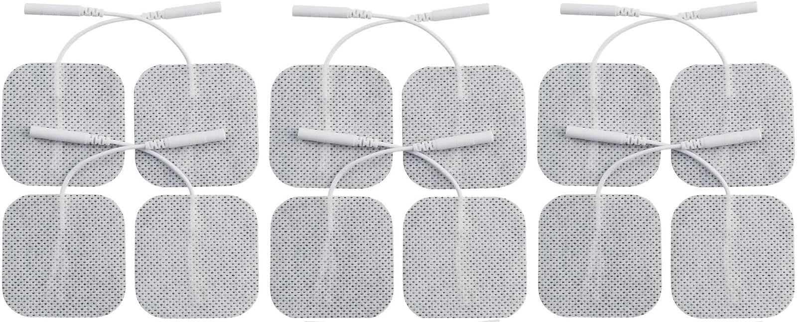 AGAM Square Electrodes Self Adhesive EMS Tens pads (Digital Therapy Machine Electrodes) Pack of 12