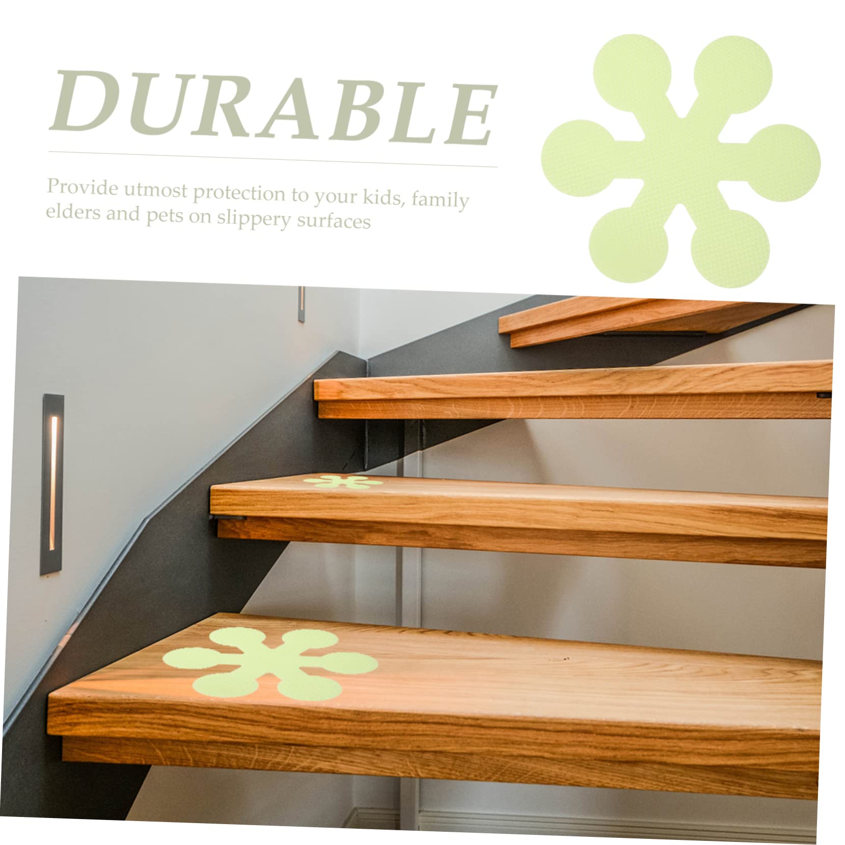 80piezas Cintas Antideslizantes Fluorescentes Reflectantes Para Escaleras De Seguridad Para Interiores y Exteriores Accesorios Para Baños Cocinas y