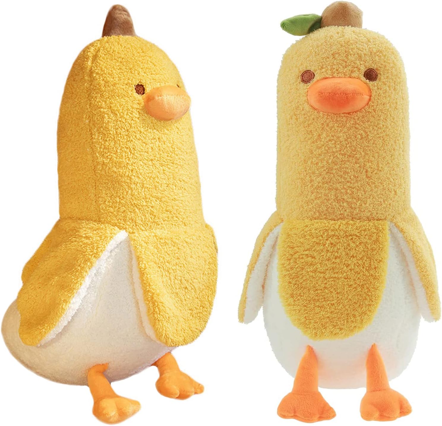 Banana Duck Plush Toy 27.5'',Cute Plushies Banana Stuffed Animal,Duck Plushie Long Banana Duck Plush Pillow,Funny Hugging Pillow Sleeping Cushion Soft Gifts for Boys Girls Birthday Christmas(Yellow)