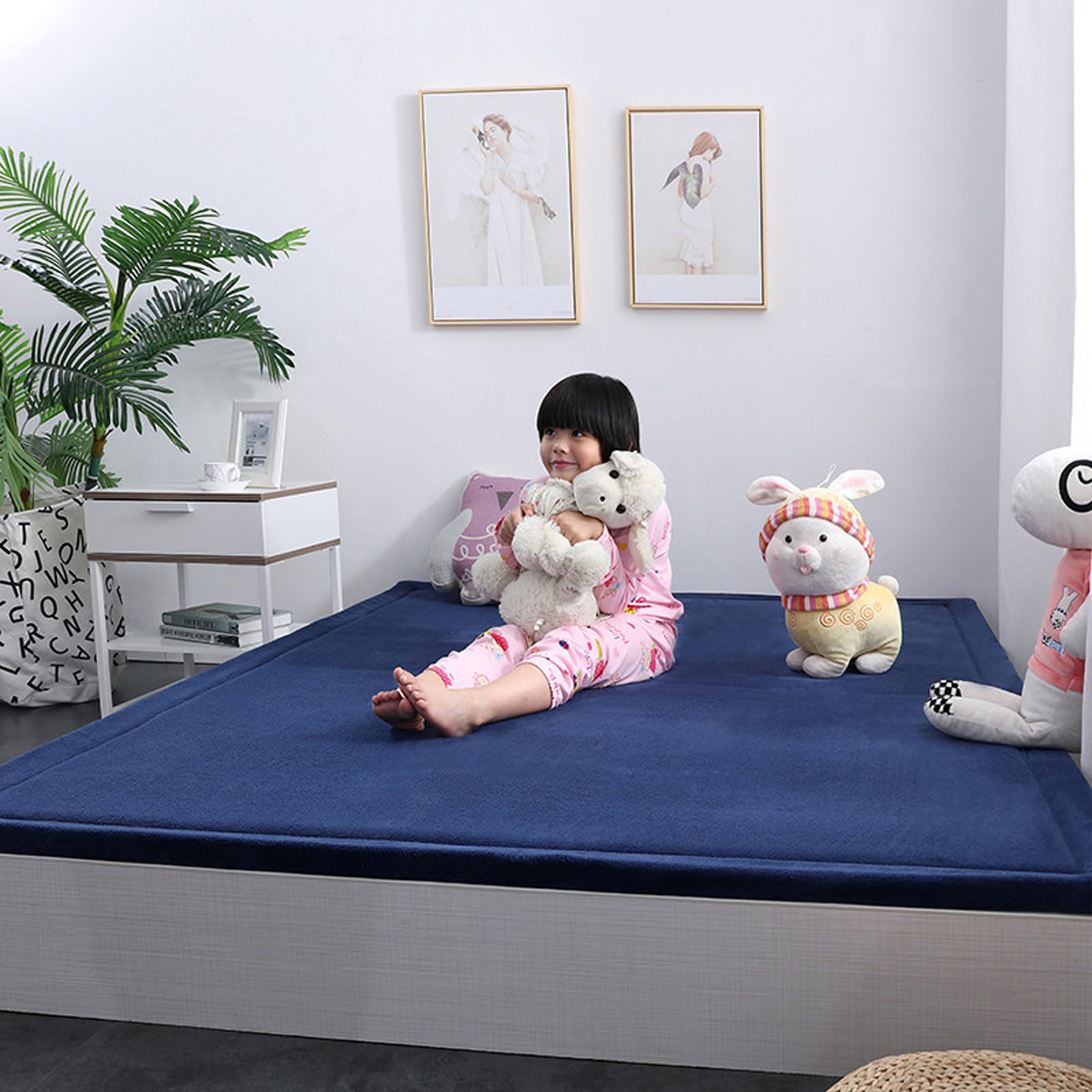 TYYUETY Tapis Enfant Chambre Fille Garçon Bébé - Épais, Pliable, Matelas De Sol, Moquette - Tapis De Jeux Puériculture Tatamis