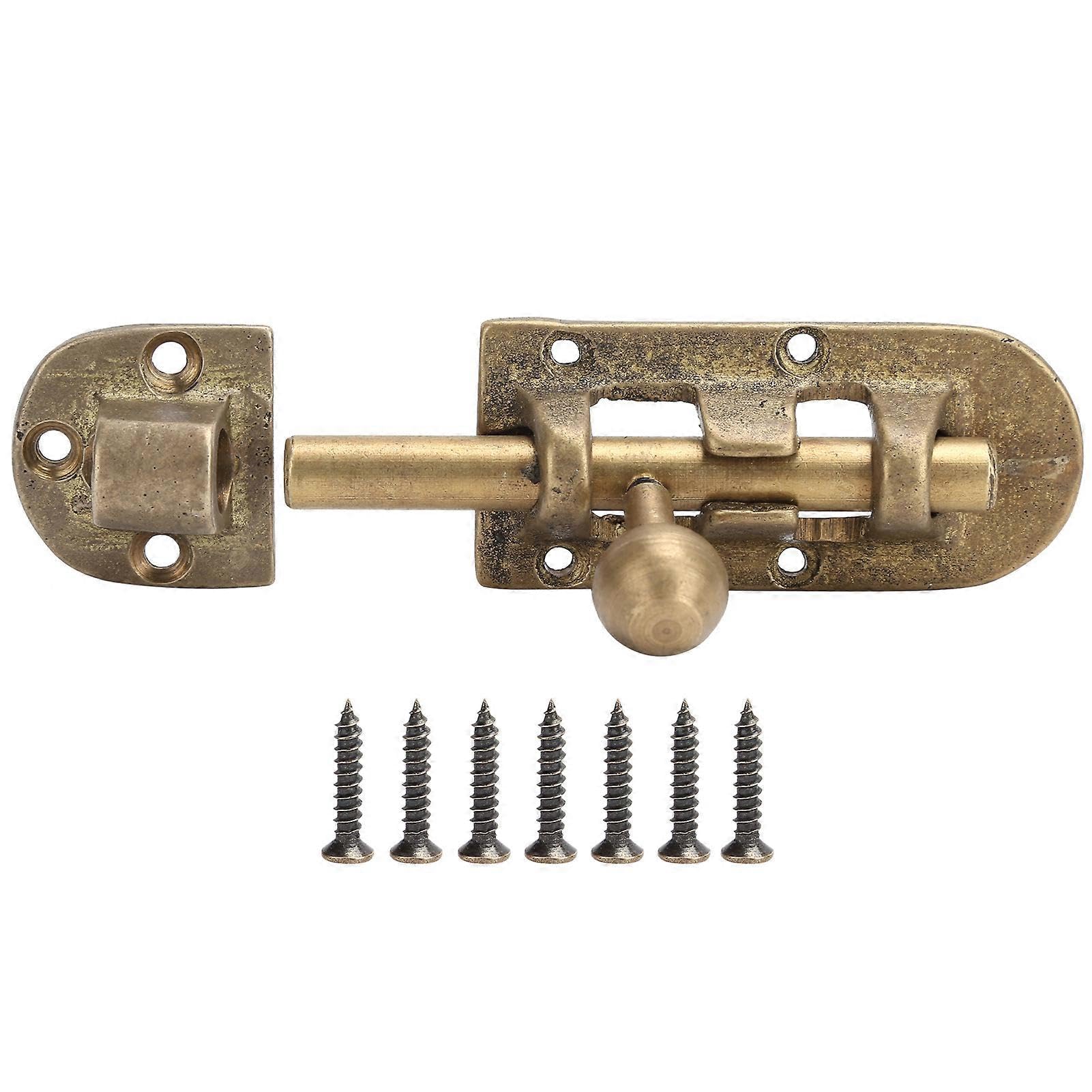 Vintage Brass Door Latch Antique Door Window Bolts Buckle Sliding Lock Hardware Fittings