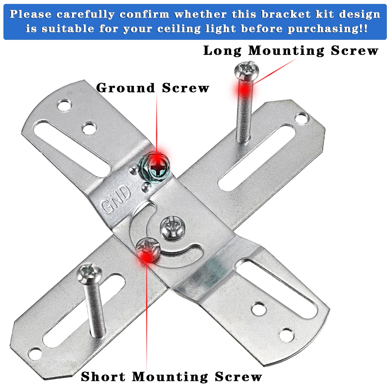 OwnMy 4PCS Rotatable Light Fixture Mounting Brackets Ceiling Fan Brackets — Amazon image 4