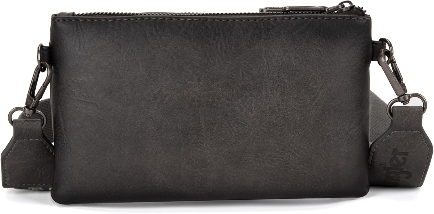 Wrangler Crossbody Wallet Purses Multi-function Card Holder Small Purse with Double Zipper - Image 6