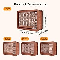 Vista 7 de Cash Vault Caja de ahorro de madera, caja de desafío de ahorro de madera, caja de ahorro de efectivo de madera, alcancía, caja de dinero de madera
