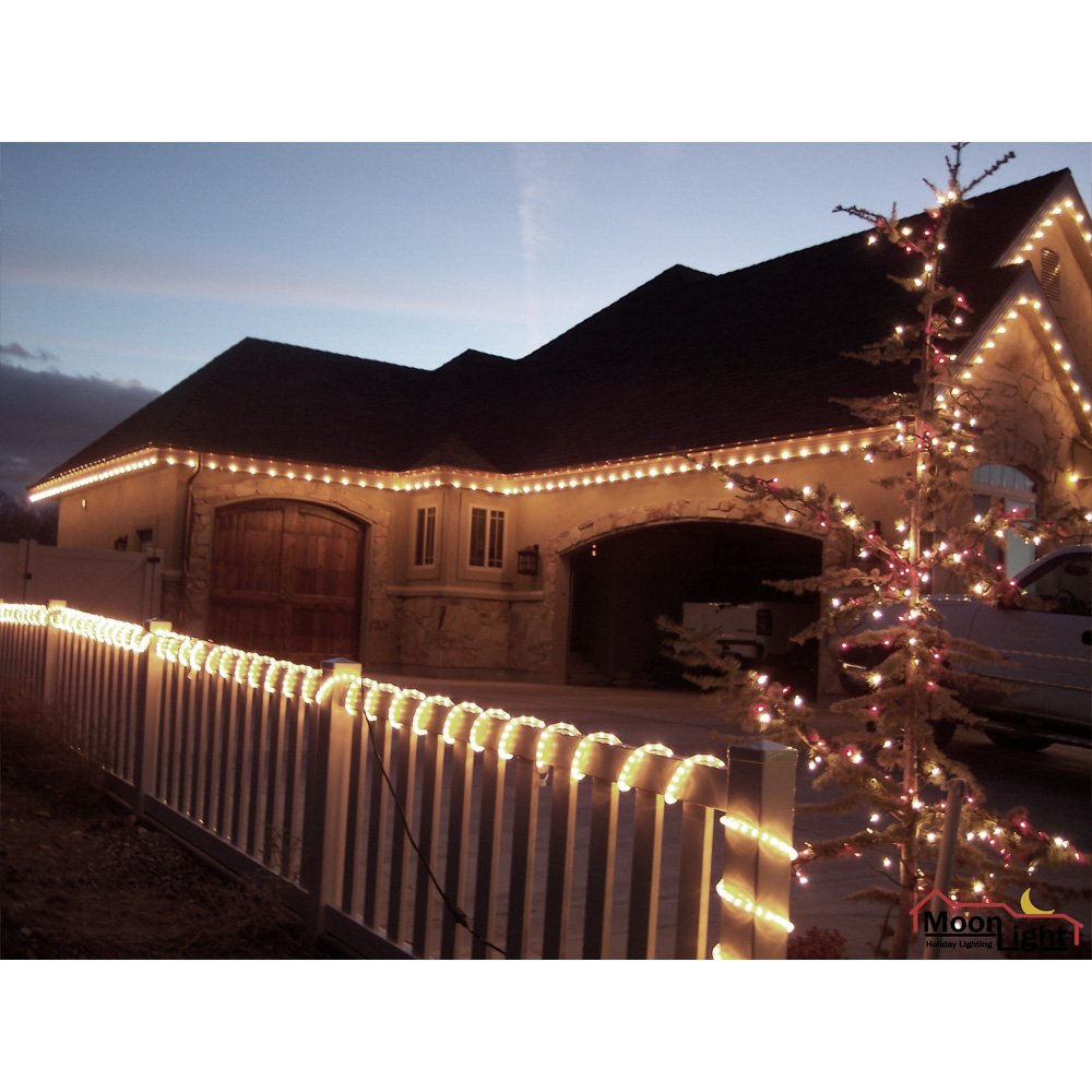 LE Manguera de luces 46m, Blanco cálido, resistente al agua, IP65, accesorios incluidos, recortable
