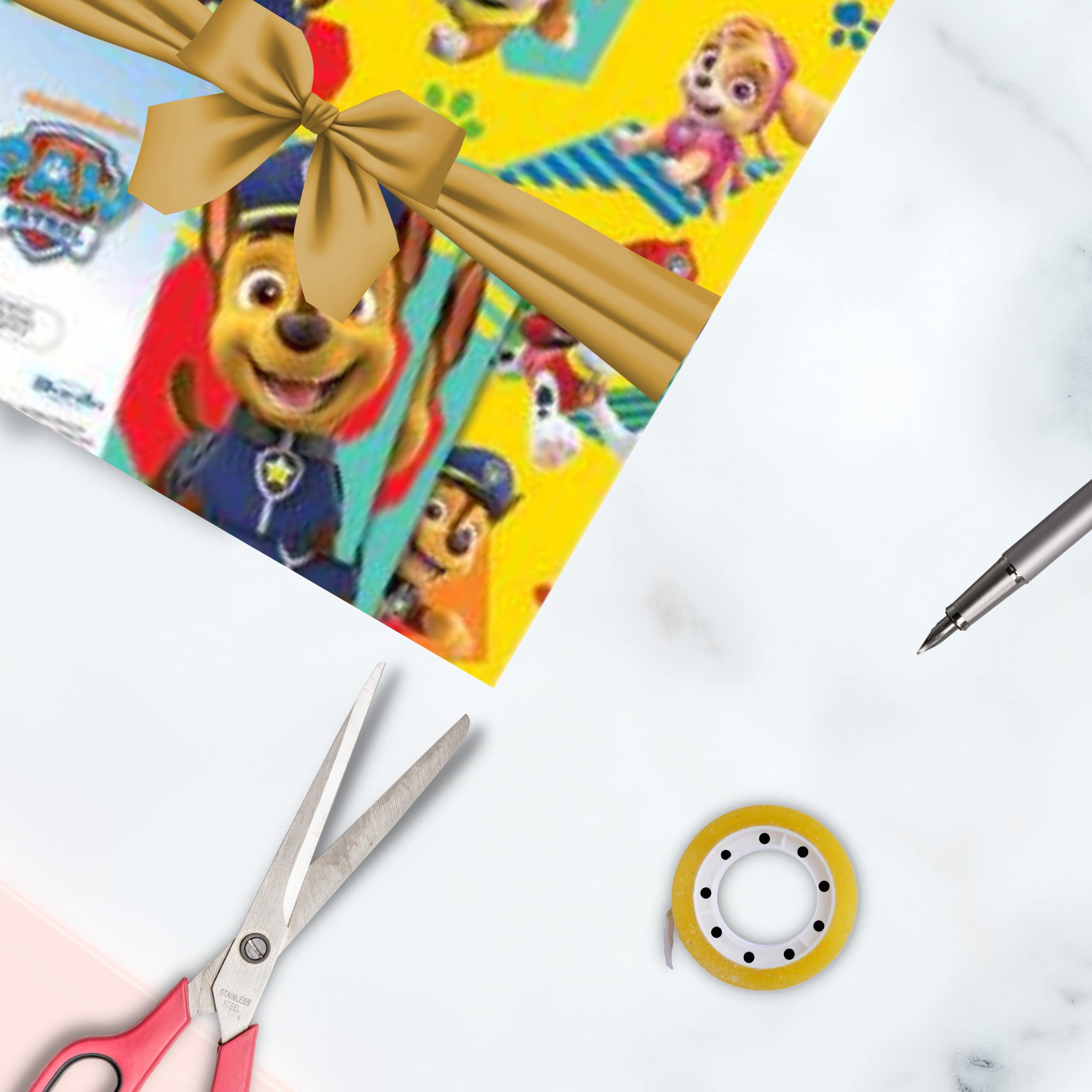 Paw Patrol Wrapping Paper 10 Sheets 10 Tags Sheet Size 70cmx50cm Official Product Responsibly Resourced - Image 3