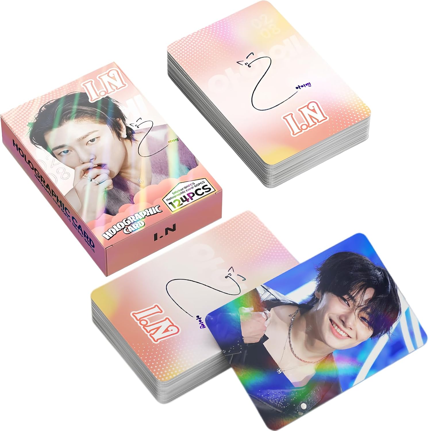 PYAJUU Stray Kids Photocards 124 PCS SKZ DO IT Album Photo Cards with 64 PCS Stickers KPOP Gift Lomo Merch for SKZ Boys and Girls Straykids Laser Greeting Cards 2026 (I.N)