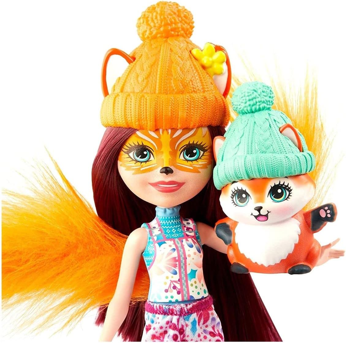 Mattel Enchantimals Snowtastic Sled Set with Felicity Fox Small Doll (6-in), Flick Animal Figure, Sled, and Accessories, Makes a Great Gift for 3-8 Year Olds