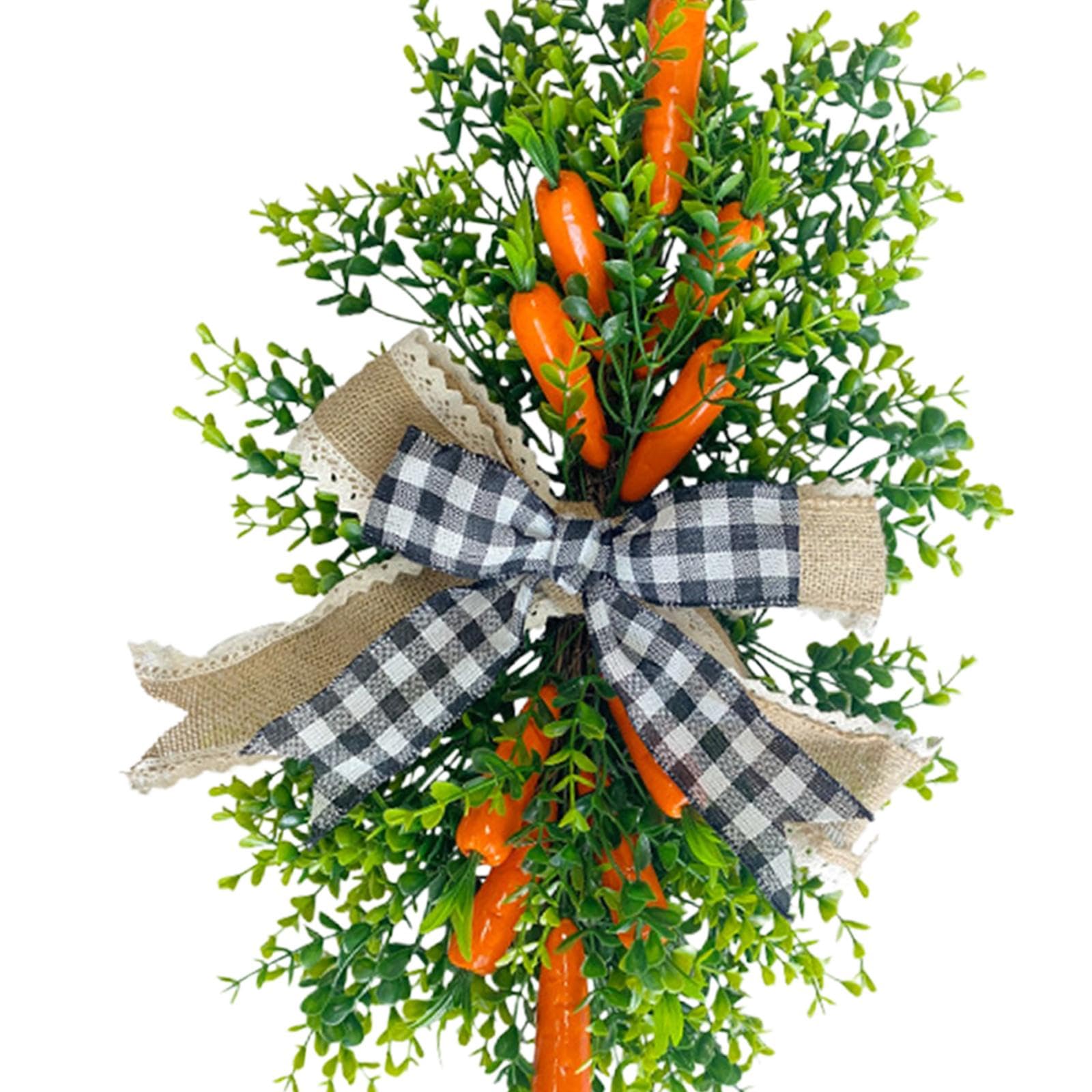 Generic Ghirlanda Pasquale Rustica con Fiori Delicati, Arco Carota