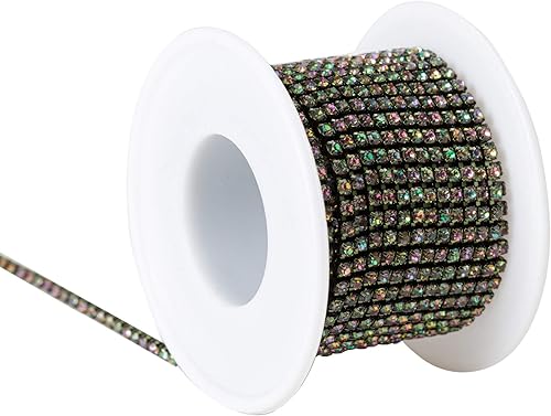 Miniatura 2 de KAOYOO 10 yardas de 0.079 in0.08 pulgadas con diamantes de imitación de cristal para coser artesanías, decoración de bricolaje, joyas, bodas