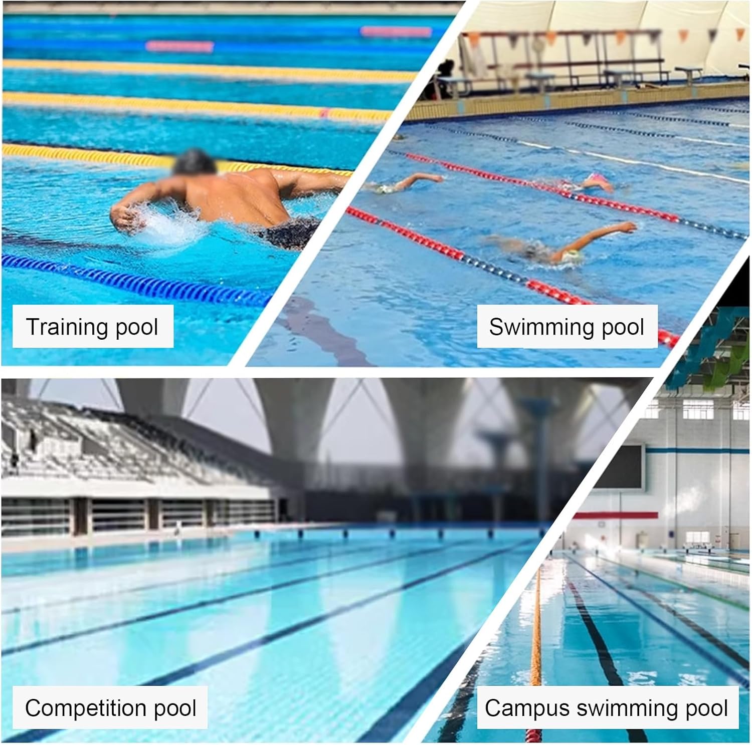 Pool Diving Board with Frosted Anti Slip Surface, Tilt Swimming Pool Diving Platform with Stainless Steel Base, Swimming Starting Blocks for Private Pools, Sports Venues