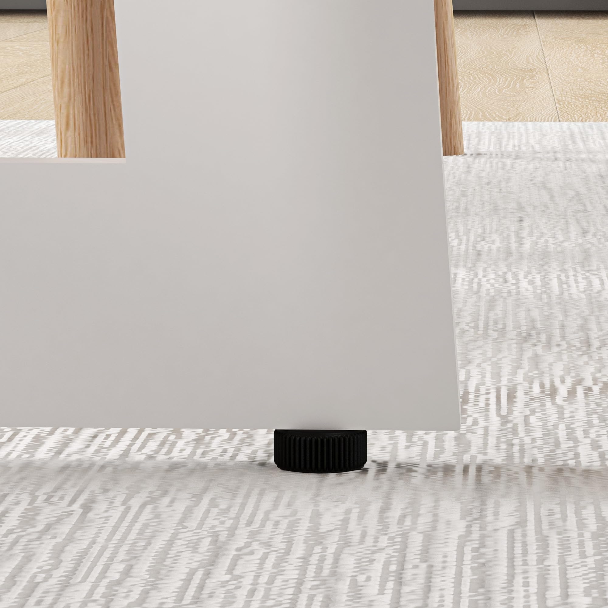 HOMCOM Tavolo da Pranzo Rotondo per 4 Persone, Tavolo da Cucina Moderno con Piano in Legno, Ø100x75cm, Bianco