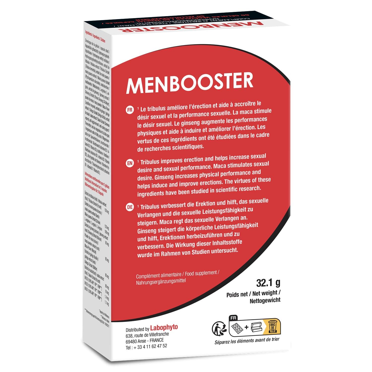 Labophyto Dosettes gel d'érection men booster - 6 x 4ml - Lot de 3 boîtes