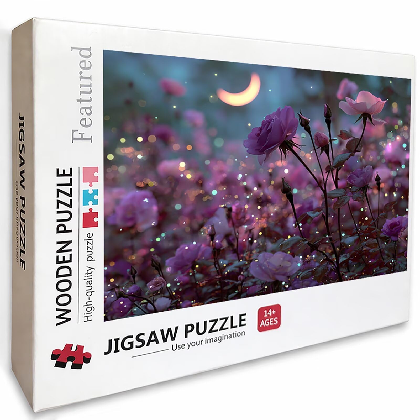 Księżyc Puzzle 5000 sztuk dla dorosłych, drewniane puzzle z pudełkiem 156 x 105 cm, pomysł na prezent dla mężczyzn i kobiet, zabawne gry rodzinne, gry wyzwania, wykwintne opakowanie na prezent