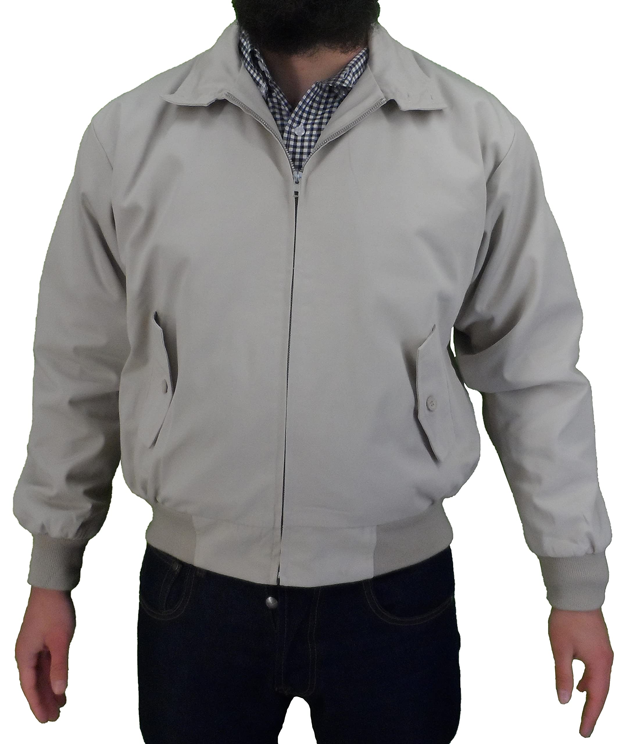 Harrington Jacket Retro/Mod/ScooterXS-3XL (x small, biege