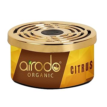 Airodo One Citrus Organic Car Perfume, Strong Fiber Air Freshener to Freshen'up Your Car -,Car Accessories interior car perfumes and fresheners (50g with 2 Refill) - image, photos