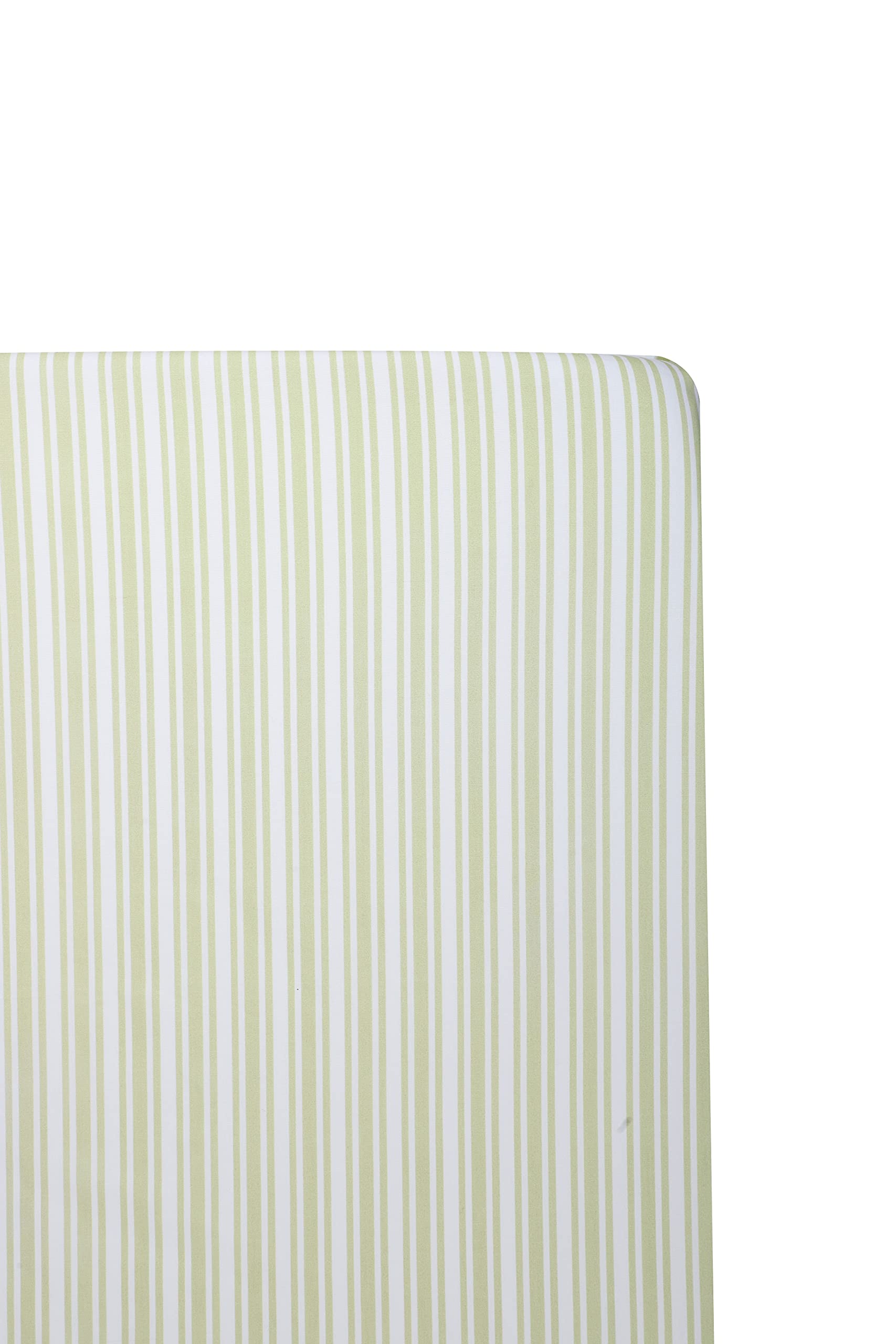 abracadabra Cotton Fitted Crib Sheet for Newborns & Infants (70 cm x 140 cm, Green Stripe) - Image 6 thumbnail