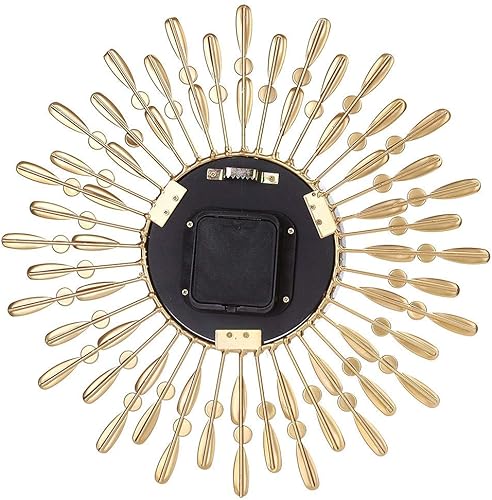 Miniatura 6 de 15 pulgadas 3D reloj de pared brillante Rhinestone Sun Style (oro)