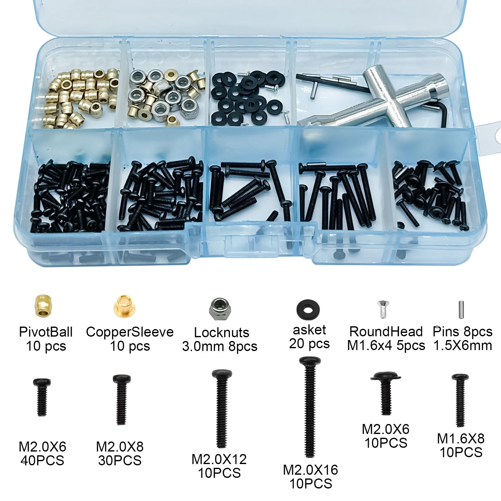 Universale M1.6 M2 RC K di vi Vi Assortimento Set Chiave