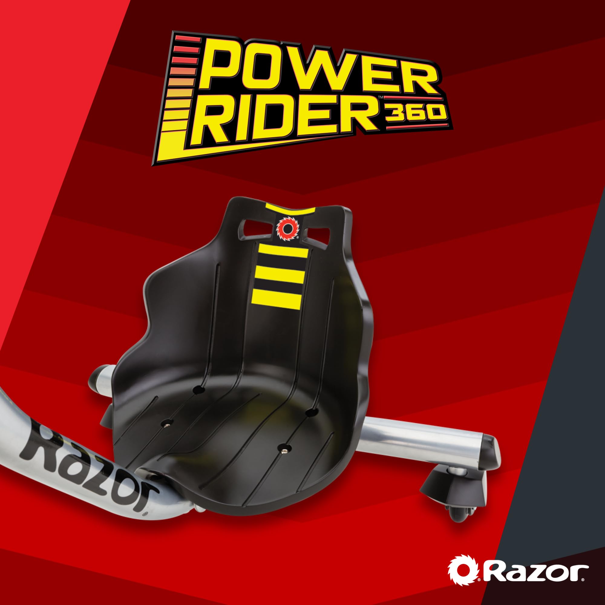 Razor PowerRider 360 - Tricycle électrique, jusqu'à 9 mph, fourche en acier soudé, 12V Power Ride-On pour 8 ans et plus