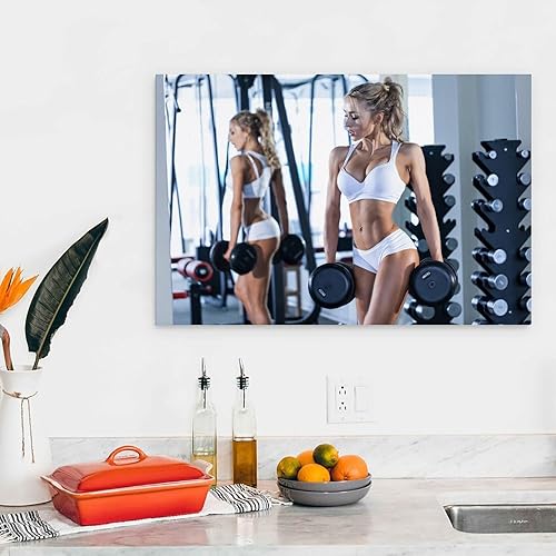 Miniatura 4 de Jkeyfody Pósteres de gimnasio, cuerpo perfecto, para mujer, pósteres de lona para colgar en la pared, decoración moderna, póster de 12 x 18 pulgadas
