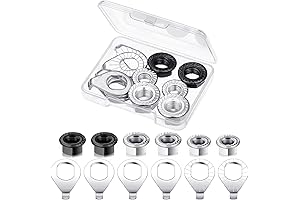 Complete Axle Nut and Safety Washer Kit for Various Bike Wheels (12 pcs)