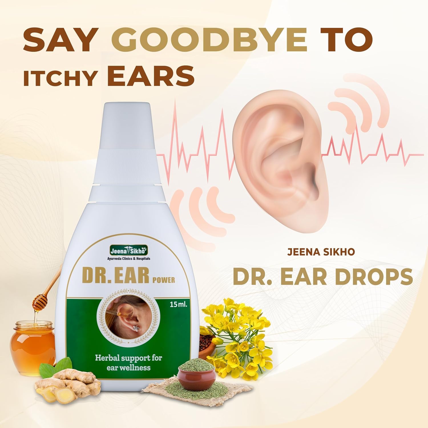 Jeena Sikho Dr. Ear Oil/Drops | Antifungal And Antibacterial Ear Oil | Natural Ingredients Honey, Adrak, And Saunf | Ayurvedic Effective Herbal Ear Drops, 15ml — Amazon image 5