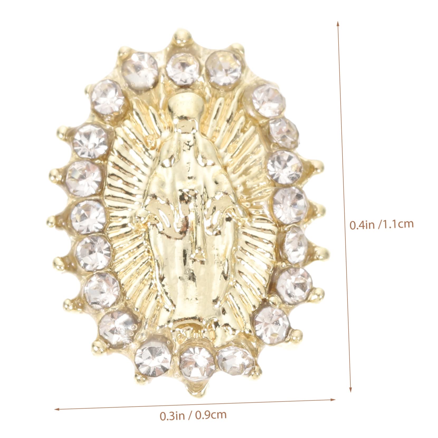 VALICLUD 5 Set Gioielli Con Diamanti Per Unghie Borchie Metalliche Per Unghie Decorazione Per Unghie Logorante Gemme Per Ciondoli Per Unghie Gemme Di Nail Art Lega D'oro 20 Pezzi * 5
