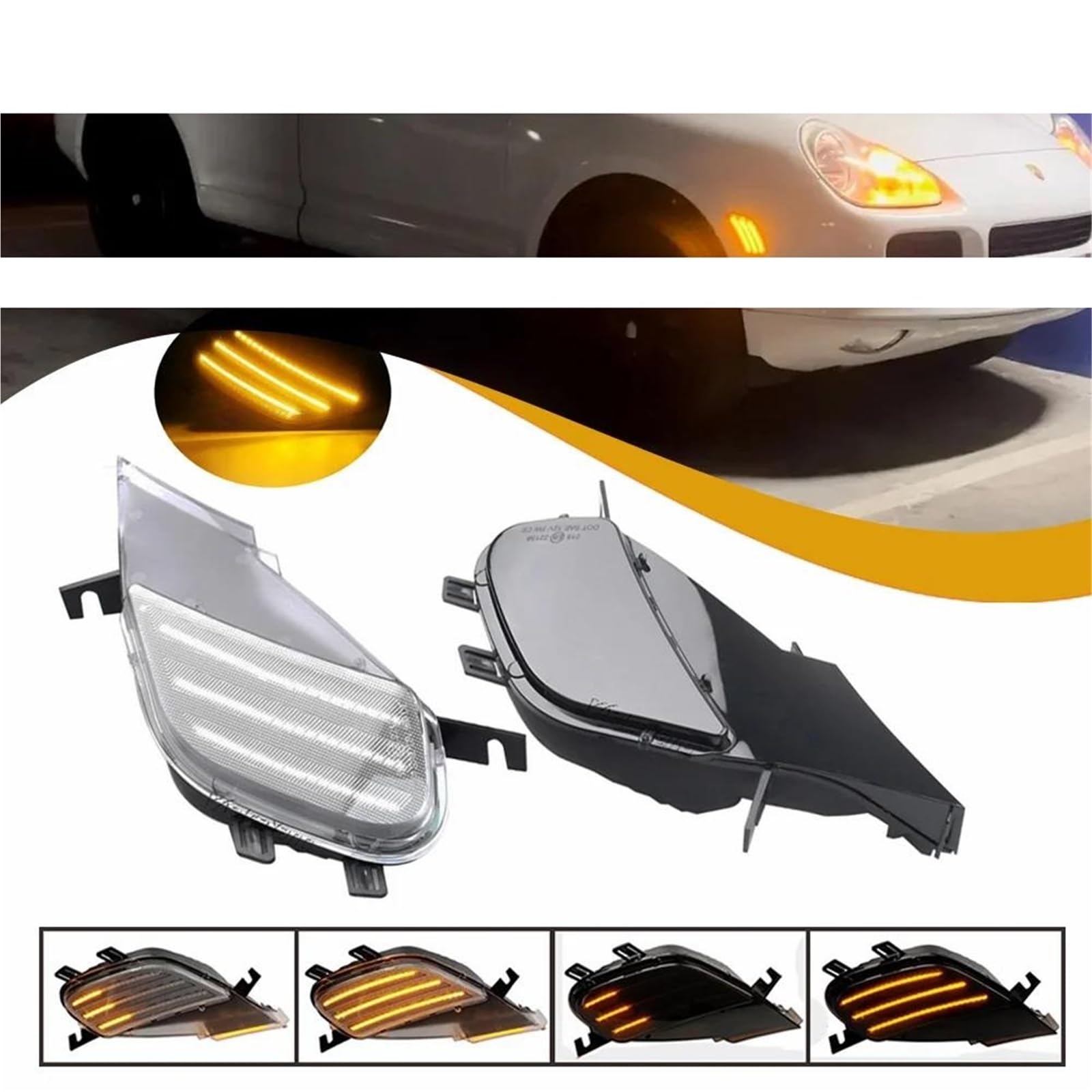 para Cayenne 955 2003-2006 Luces Indicadoras De Señal De Giro