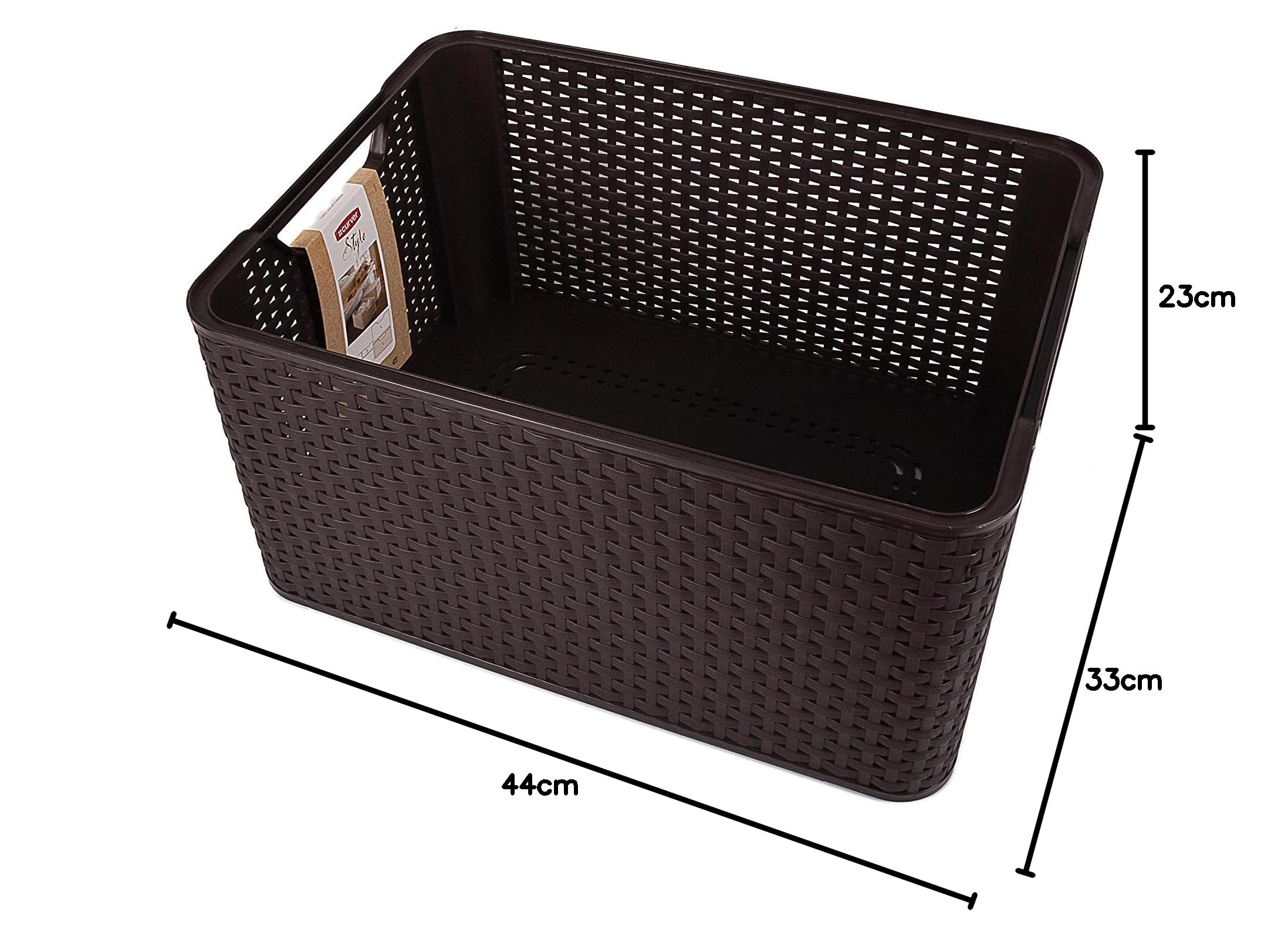Chariot Curver Boîte de Rangement Style 18L - Aspect Rotin Texturé Chariot Curver Boîte de Rangement Style 18L - Aspect Rotin Texturé