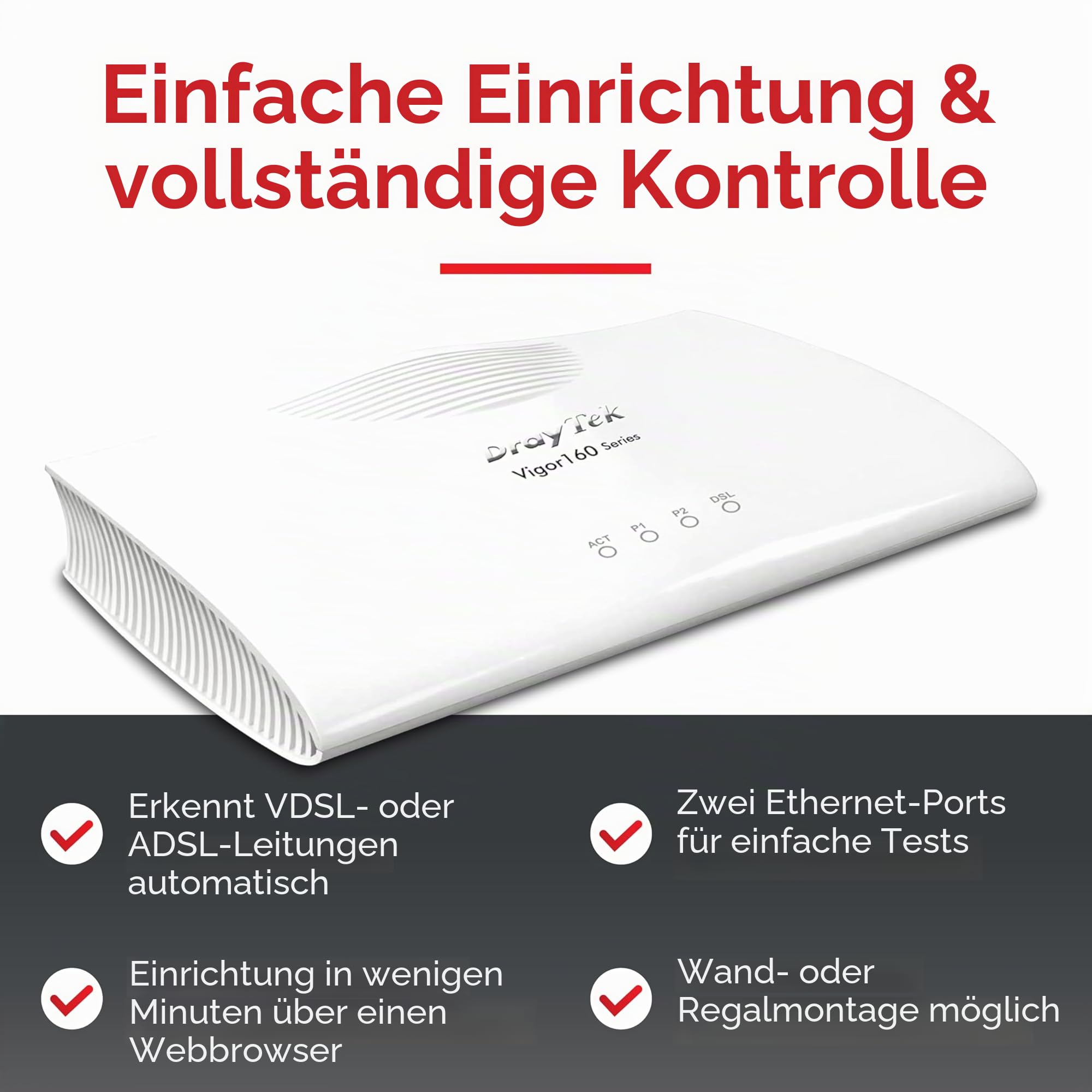 Draytek Vigor167 Modem 30000 Kbit/s (vdsl2 & Adsl2+ To Ethernet Modem/bridge)