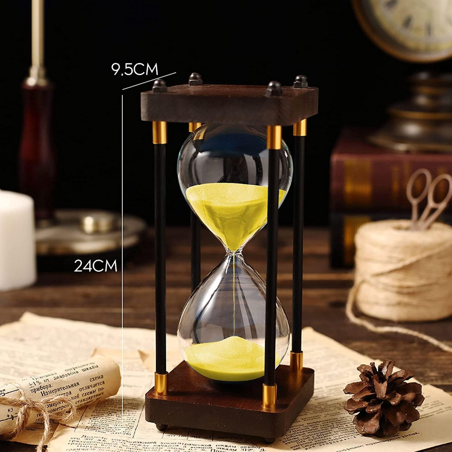 reloj de arena, decoración de escritorio, Reloj de arena Reloj de arena Temporizadores Protección dual Seguridad infantil Reloj de arena Asistente de gestión del tiempo, regalo creativo (30 minutos/60